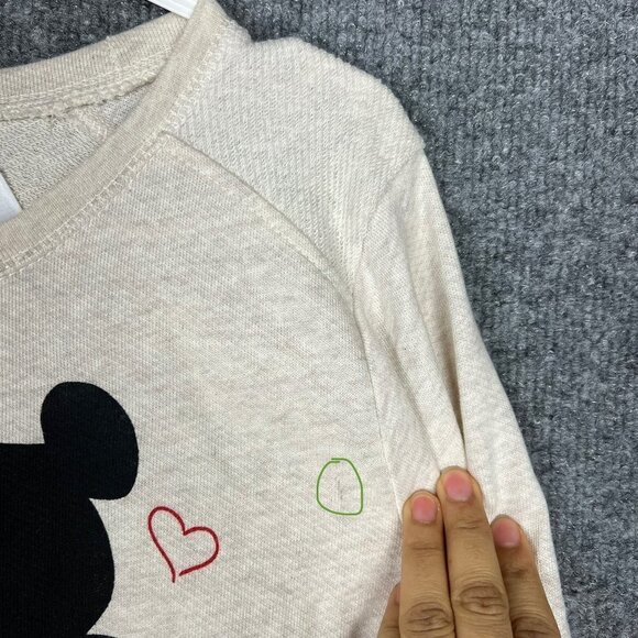 NWT Disney Mickey‎ Mouse Love Pullover Crew Neck Women's Sweatshirt Sz XL - Picture 5 of 11